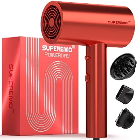 NEW IN BOX Superemo Hair Dryer 1800W
Professional Fast Dry Hair Dryer (Red) - Picture 1 of 3